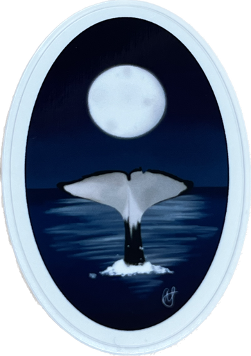 Moonlit Fluke Sticker